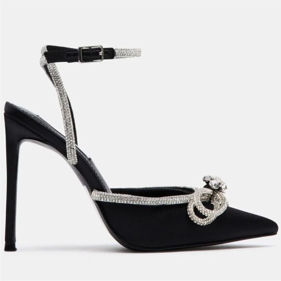 STEVE Madden VALLOREY Embellished Ankle Strap Pumps - Picture 6 of 12